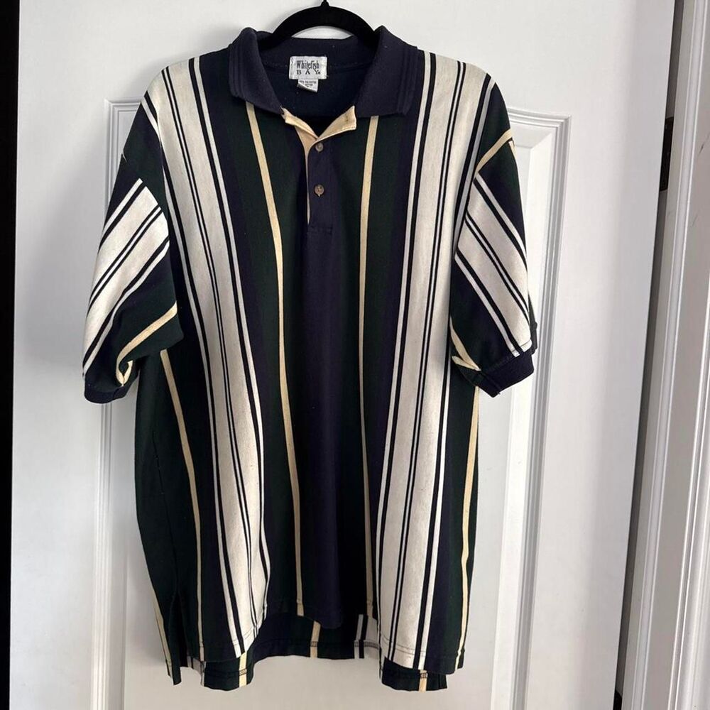 Whitefish Bay- Men's striped Polo-shirt- Size XL